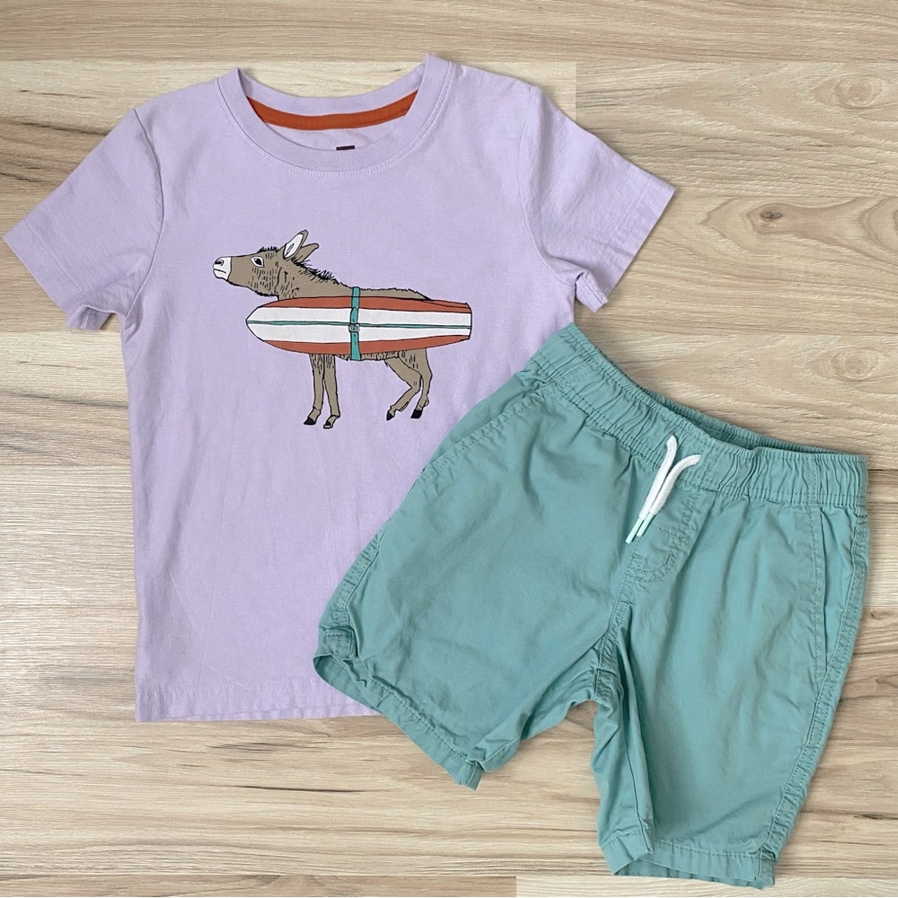 Tea Collection size 5 tee with matching shorts